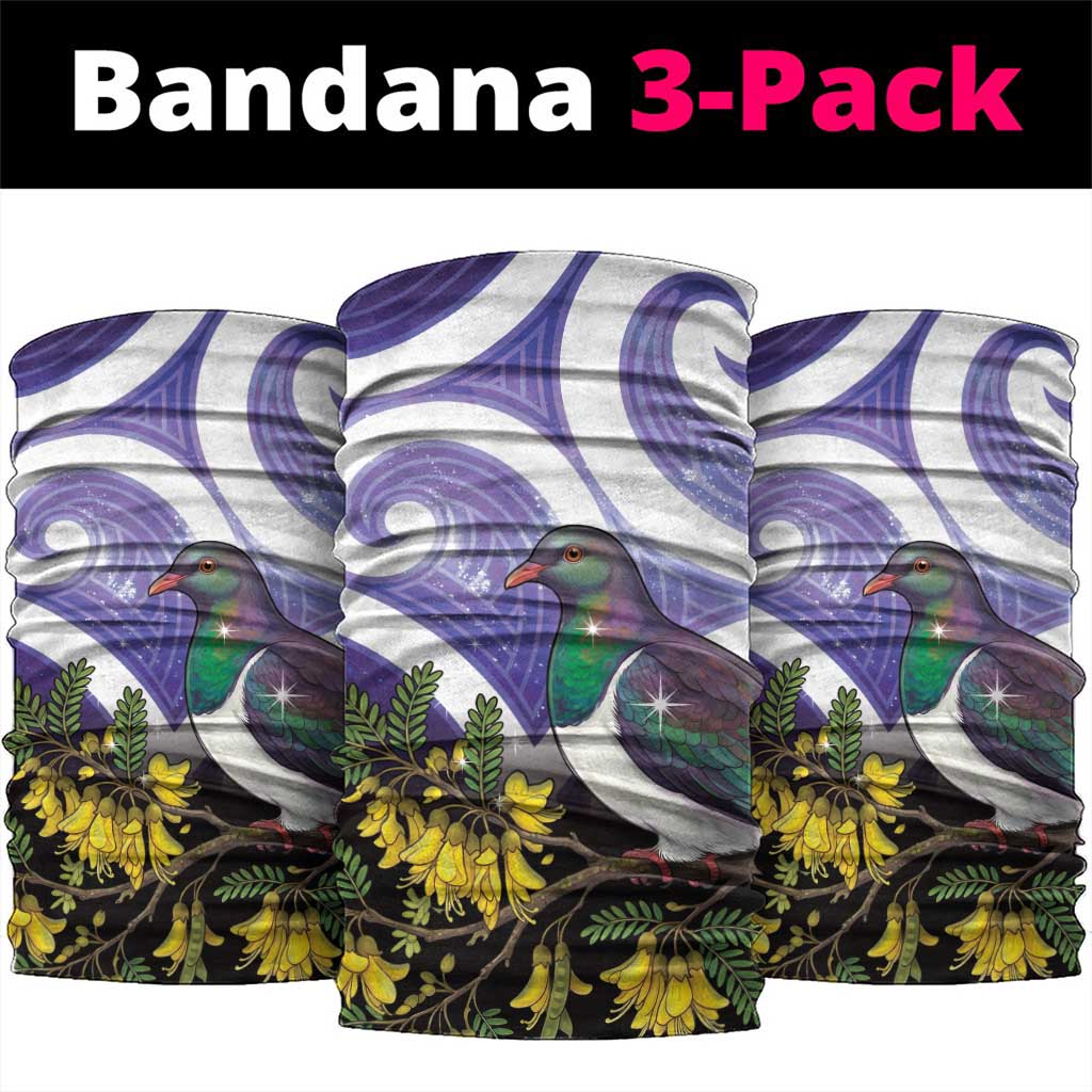 Kekeru New Zealand Matariki Neck Gaiter Kukupa Kowhai Maori New Year Purple Version LT14 package One Size: 25*50cm Purple - Polynesian Pride
