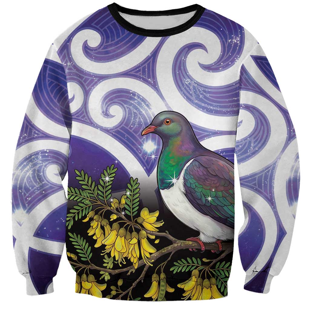 Kekeru New Zealand Matariki Sweatshirt Kukupa Kowhai Maori New Year Purple Version LT14 Unisex Purple - Polynesian Pride