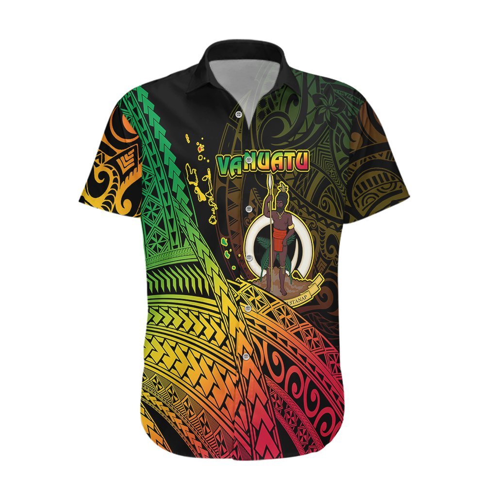 Personalised Vanuatu Hawaiian Shirt Proud To Be A Ni-Van LT14 Black - Polynesian Pride