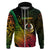 Custom Vanuatu Hoodie Proud To Be A Ni Van LT14 Zip Hoodie Black - Polynesian Pride