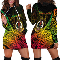 Personalised Vanuatu Hoodie Dress Proud To Be A Ni-Van LT14 - Polynesian Pride