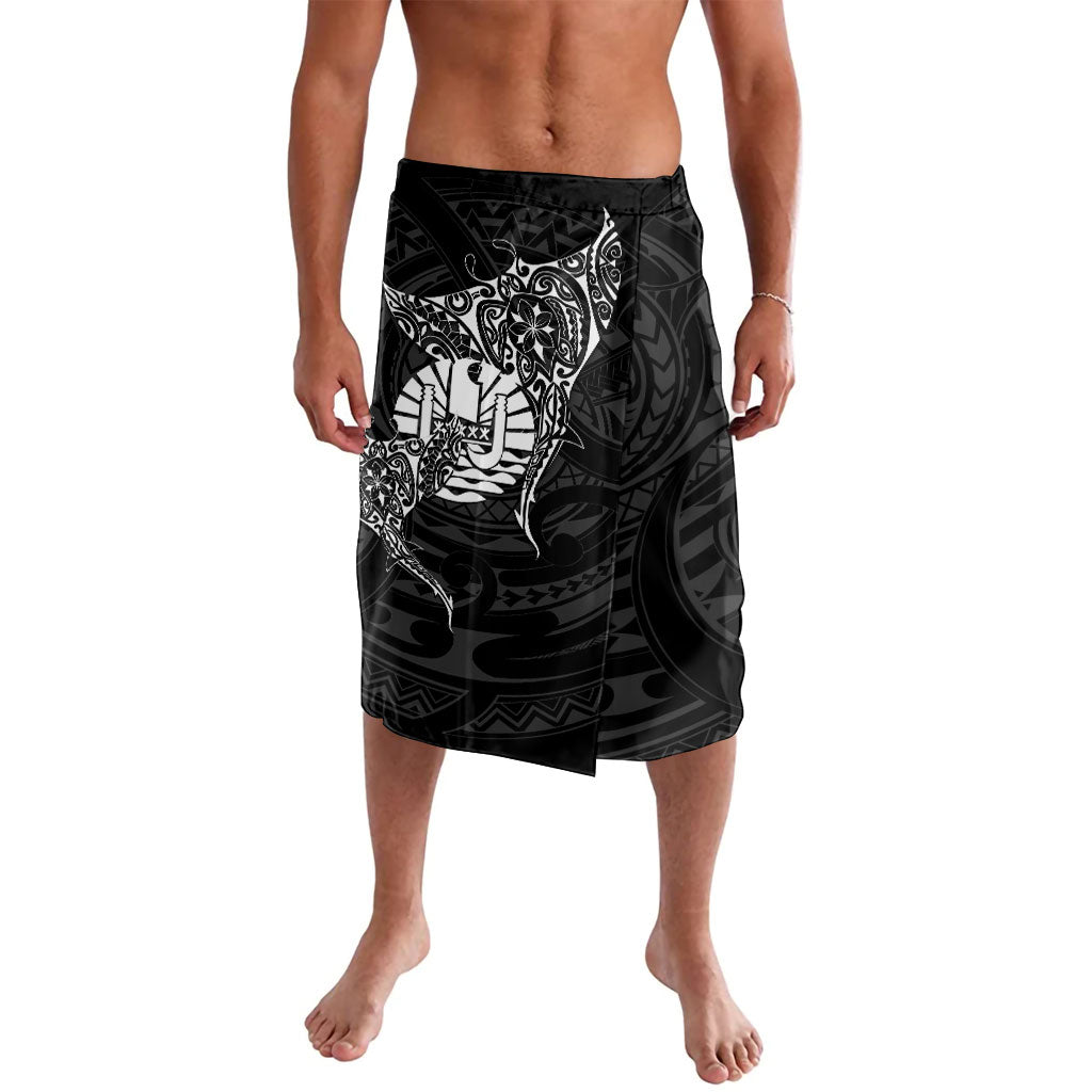 French Polynesia Manta Ray Tattoo Lavalava Tahiti Hahalua Turtle Shark Black Color LT14 Black - Polynesian Pride
