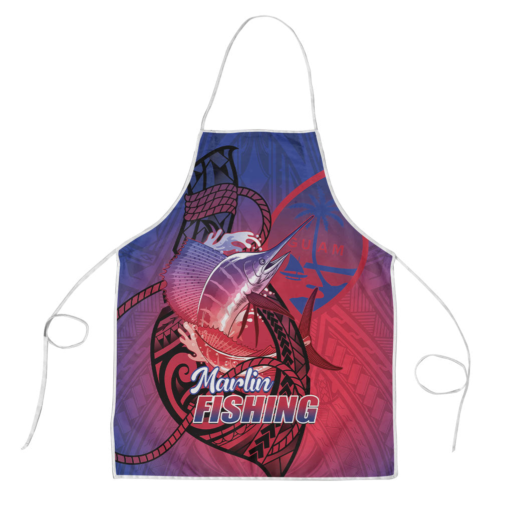 Guam Blue Marlin Fishing Apron Guahan Fish Hook Tattoo LT14 Blue - Polynesian Pride