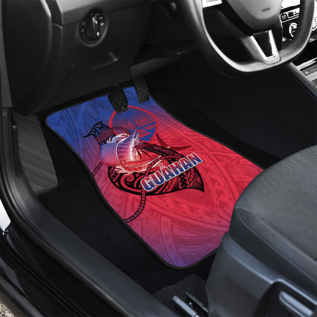 Guam Blue Marlin Fishing Car Mats Guahan Fish Hook Tattoo LT14 - Polynesian Pride