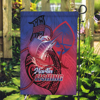 Guam Blue Marlin Fishing Garden Flag Guahan Fish Hook Tattoo LT14 Garden Flag Blue - Polynesian Pride