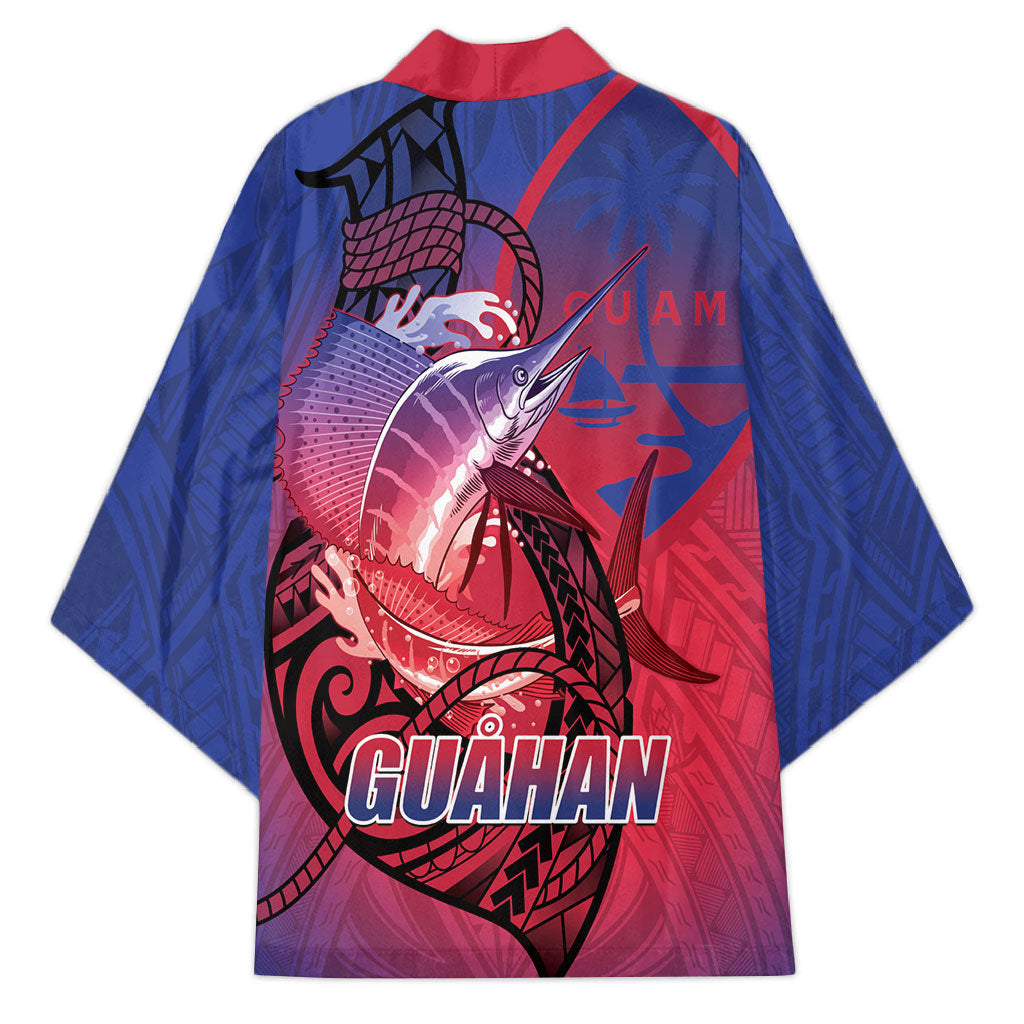 Guam Blue Marlin Fishing Kimono Guahan Fish Hook Tattoo LT14 - Polynesian Pride