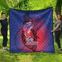 Guam Blue Marlin Fishing Quilt Guahan Fish Hook Tattoo LT14 - Polynesian Pride