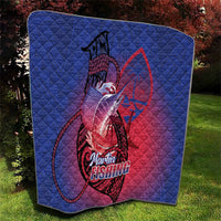 Guam Blue Marlin Fishing Quilt Guahan Fish Hook Tattoo LT14 - Polynesian Pride