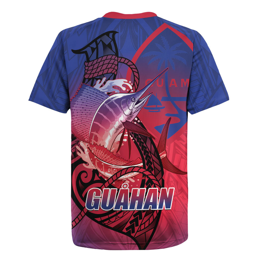 Guam Blue Marlin Fishing Rugby Jersey Guahan Fish Hook Tattoo LT14 - Polynesian Pride