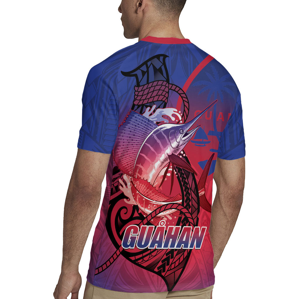 Guam Blue Marlin Fishing Rugby Jersey Guahan Fish Hook Tattoo LT14 - Polynesian Pride