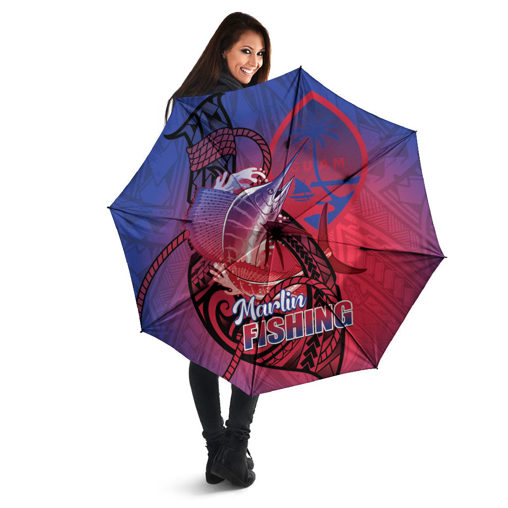 Guam Blue Marlin Fishing Umbrella Guahan Fish Hook Tattoo LT14 - Polynesian Pride