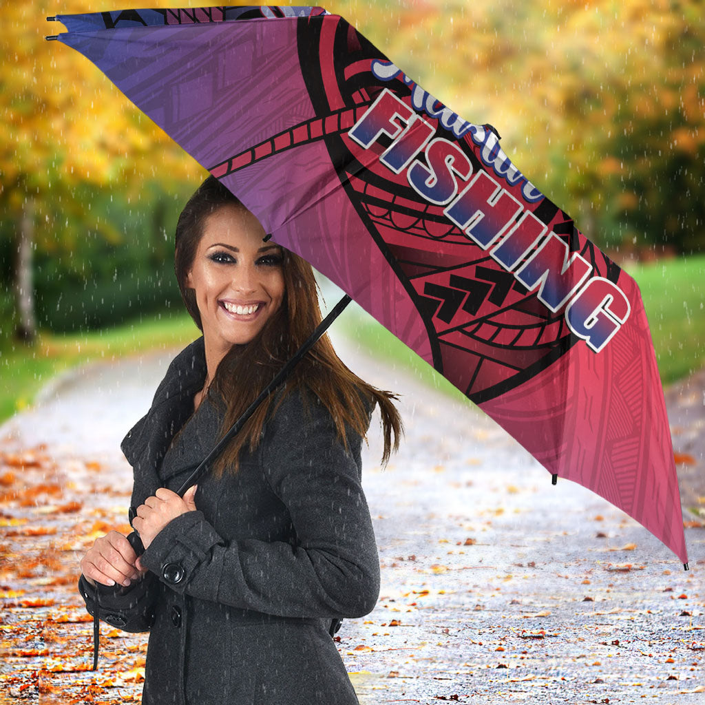 Guam Blue Marlin Fishing Umbrella Guahan Fish Hook Tattoo LT14 - Polynesian Pride