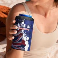 Personalized Hawaii Statehood Day 4 in 1 Can Cooler Tumbler 66th Anniversary LT14 - Polynesian Pride