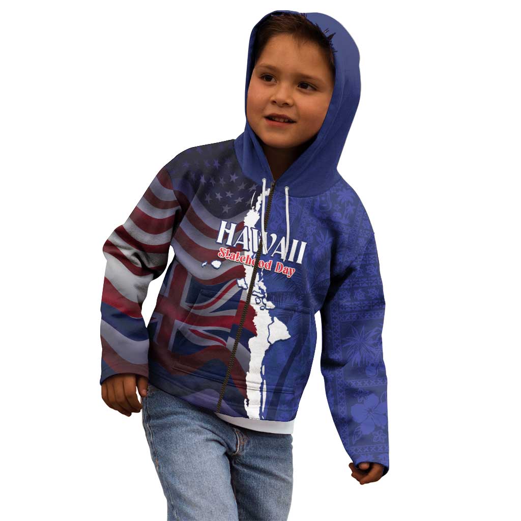 Personalized Hawaii Statehood Day Kid Hoodie 66th Anniversary LT14 - Polynesian Pride