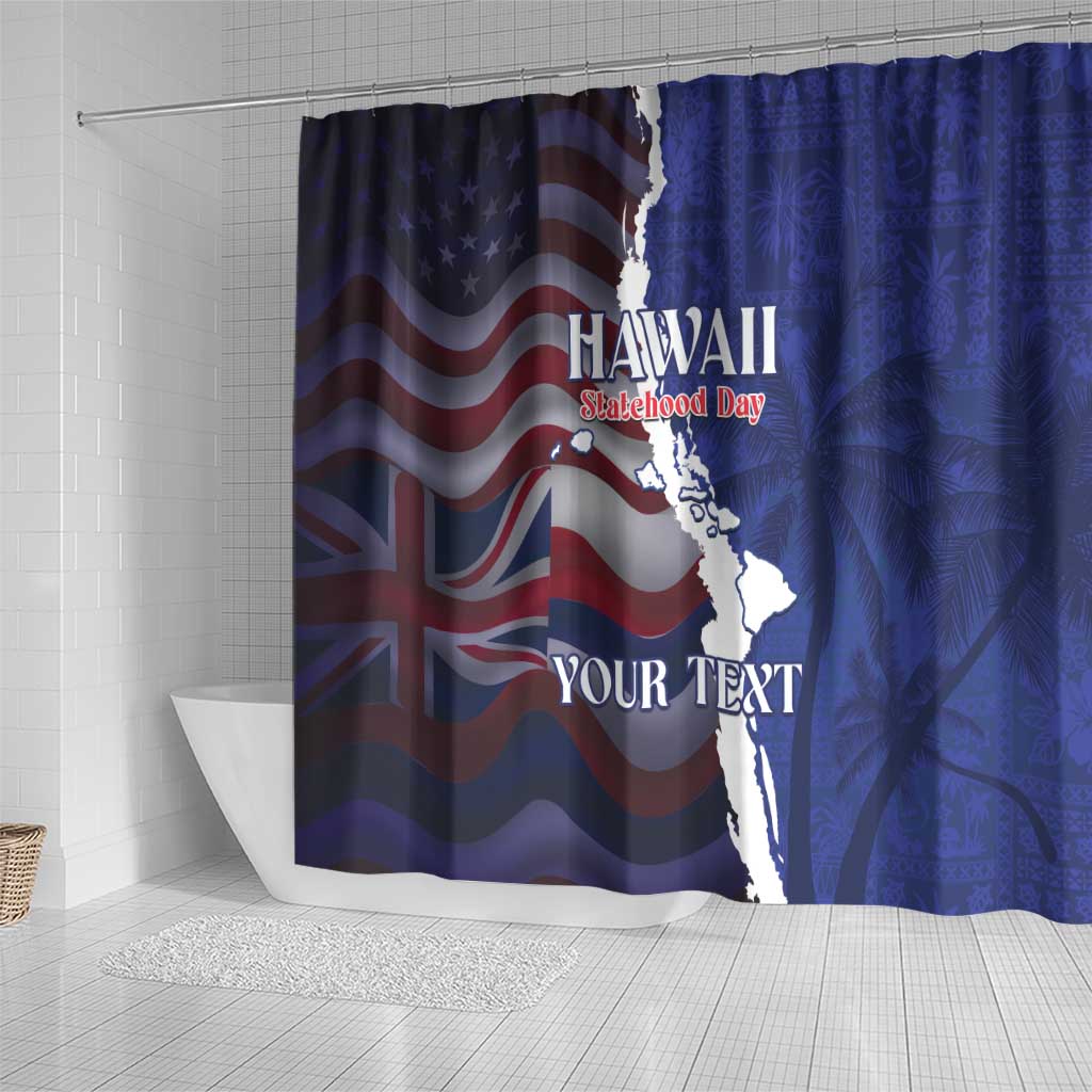 Personalized Hawaii Statehood Day Shower Curtain 66th Anniversary LT14 - Polynesian Pride