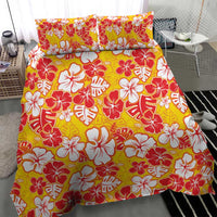 Yellow Hawaii Hibiscus Bedding Set Tropical Flowers Seamless Pattern LT14 - Polynesian Pride
