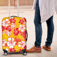 Yellow Hawaii Hibiscus Luggage Cover Tropical Flowers Seamless Pattern LT14 Yellow - Polynesian Pride