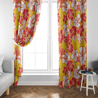 Yellow Hawaii Hibiscus Window Curtain Tropical Flowers Seamless Pattern LT14 - Polynesian Pride