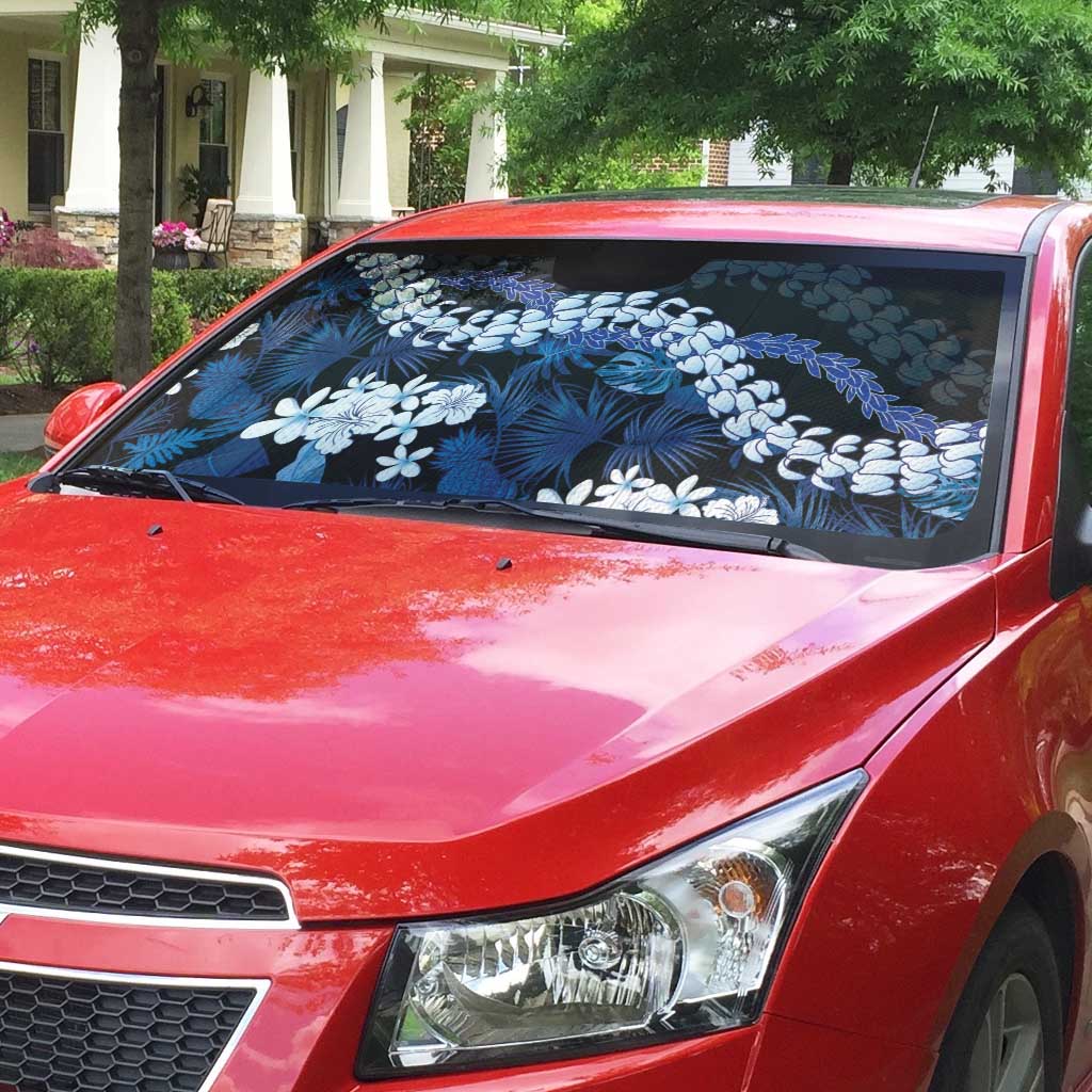 Polu Aloha Hawaii Lei Auto Sun Shade Tropical Flowers Elegant Vibe LT14 - Polynesian Pride