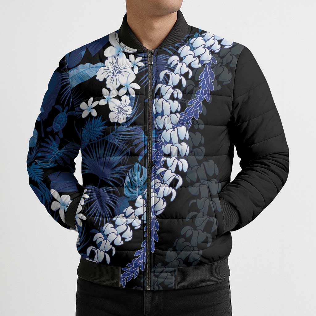 Polu Aloha Hawaii Lei Bomber Puffer Jacket Tropical Flowers Elegant Vibe LT14 - Polynesian Pride