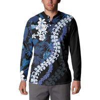 Polu Aloha Hawaii Lei Button Sweatshirt Tropical Flowers Elegant Vibe LT14 - Polynesian Pride