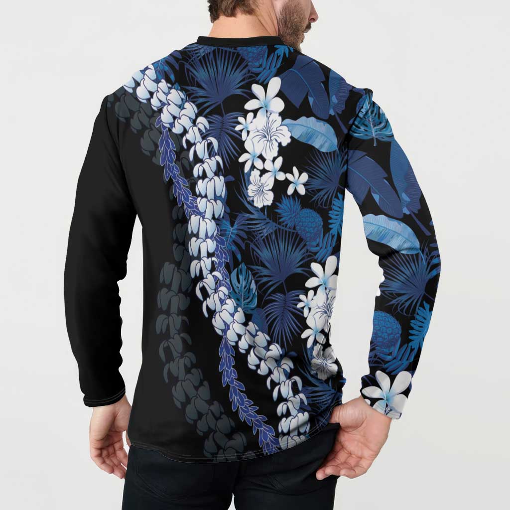 Polu Aloha Hawaii Lei Button Sweatshirt Tropical Flowers Elegant Vibe LT14 - Polynesian Pride