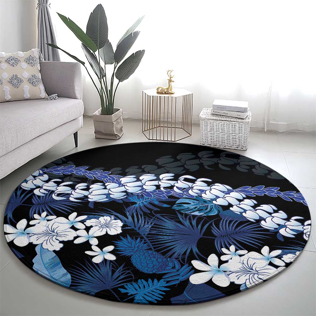 Polu Aloha Hawaii Lei Round Carpet Tropical Flowers Elegant Vibe LT14 - Polynesian Pride
