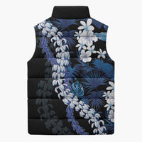 Polu Aloha Hawaii Lei Sleeveless Puffer Jacket Tropical Flowers Elegant Vibe LT14 - Polynesian Pride