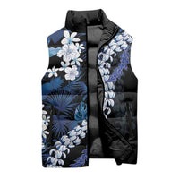 Polu Aloha Hawaii Lei Sleeveless Puffer Jacket Tropical Flowers Elegant Vibe LT14 - Polynesian Pride