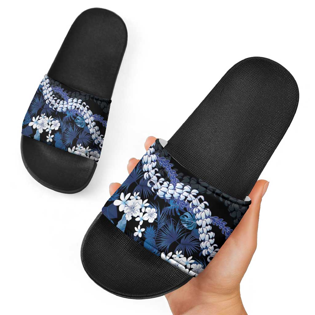 Polu Aloha Hawaii Lei Slide Sandals Tropical Flowers Elegant Vibe LT14 - Polynesian Pride