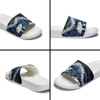 Polu Aloha Hawaii Lei Slide Sandals Tropical Flowers Elegant Vibe LT14 - Polynesian Pride