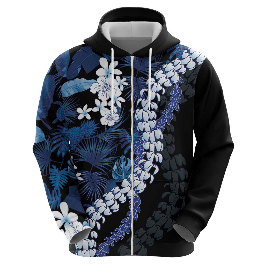 Polu Aloha Hawaii Lei Zip Hoodie Tropical Flowers Elegant Vibe LT14 - Polynesian Pride