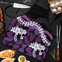 Poni Aloha Hawaii Lei Apron Tropical Flowers Elegant Vibe LT14 Purple - Polynesian Pride
