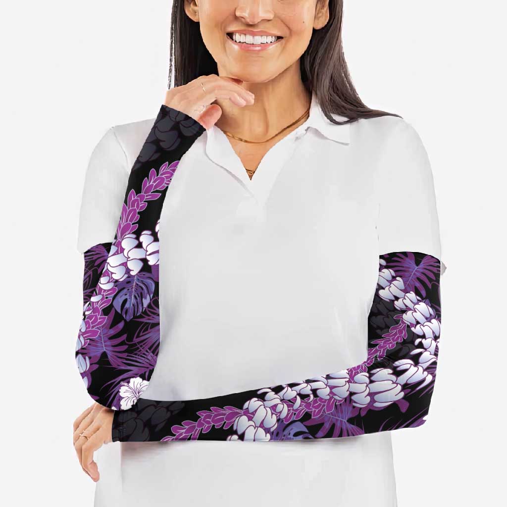 Poni Aloha Hawaii Lei Arm Sleeves Tropical Flowers Elegant Vibe LT14 - Polynesian Pride
