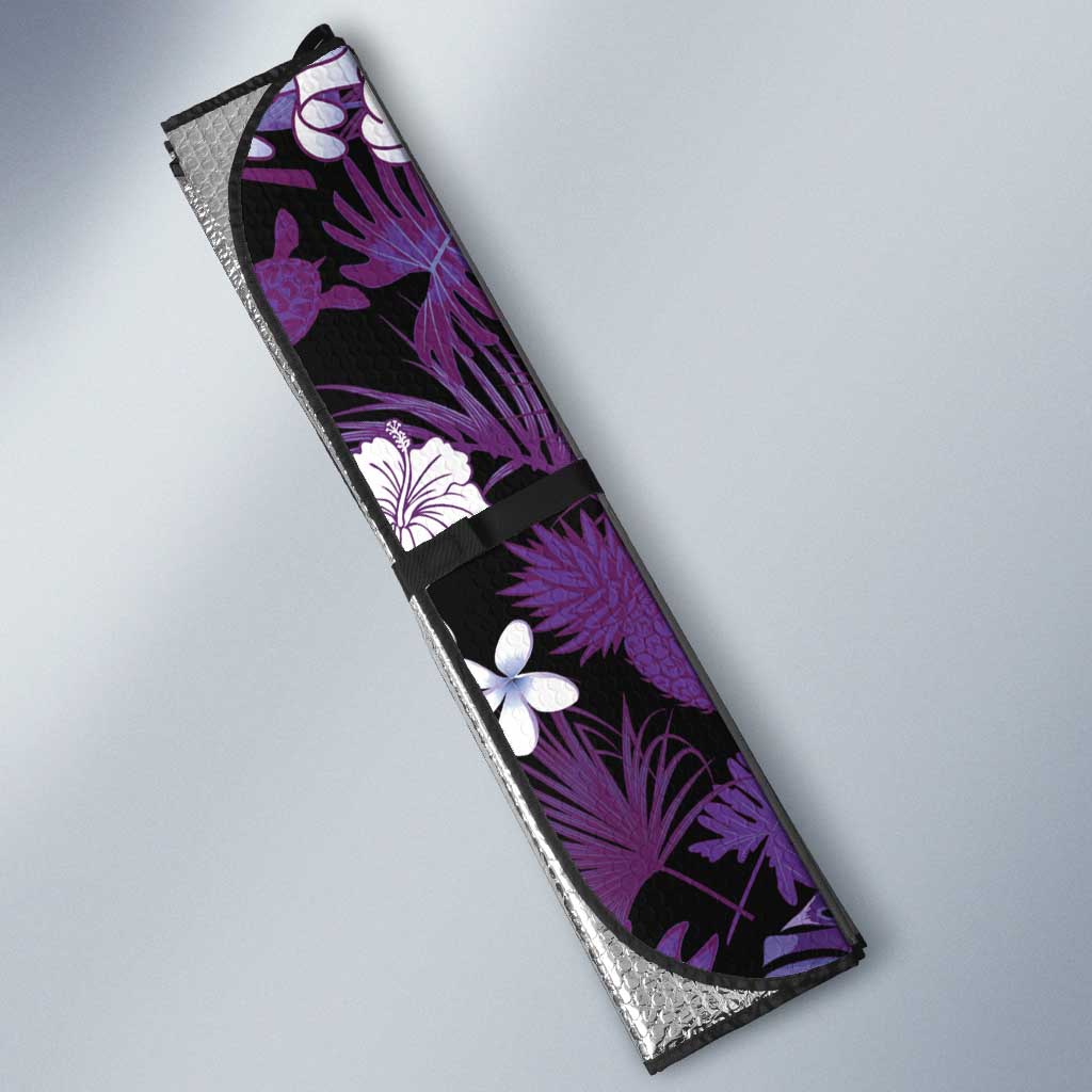 Poni Aloha Hawaii Lei Auto Sun Shade Tropical Flowers Elegant Vibe LT14 - Polynesian Pride