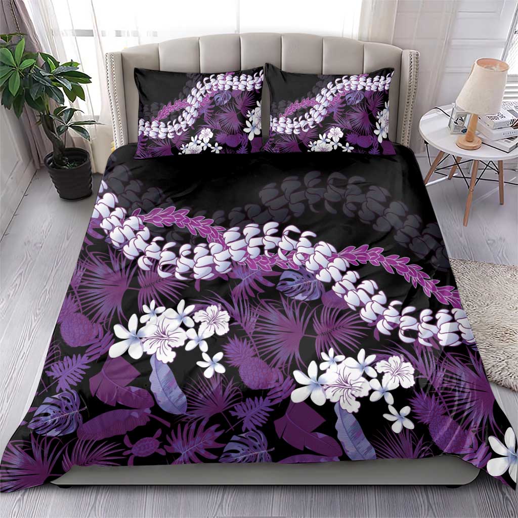 Poni Aloha Hawaii Lei Bedding Set Tropical Flowers Elegant Vibe LT14 - Polynesian Pride