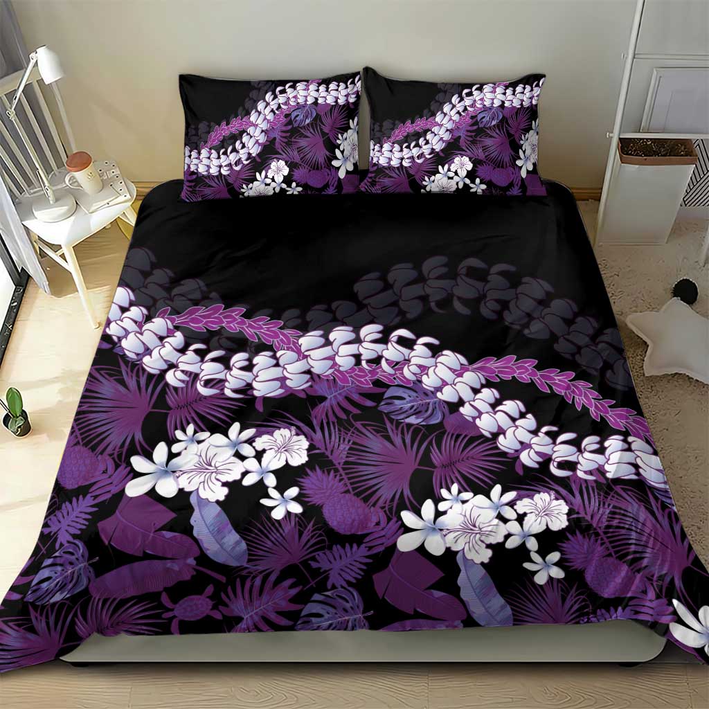 Poni Aloha Hawaii Lei Bedding Set Tropical Flowers Elegant Vibe LT14 - Polynesian Pride