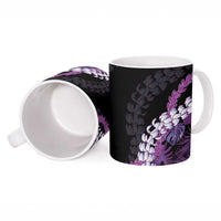 Poni Aloha Hawaii Lei Ceramic Mug Tropical Flowers Elegant Vibe LT14 - Polynesian Pride