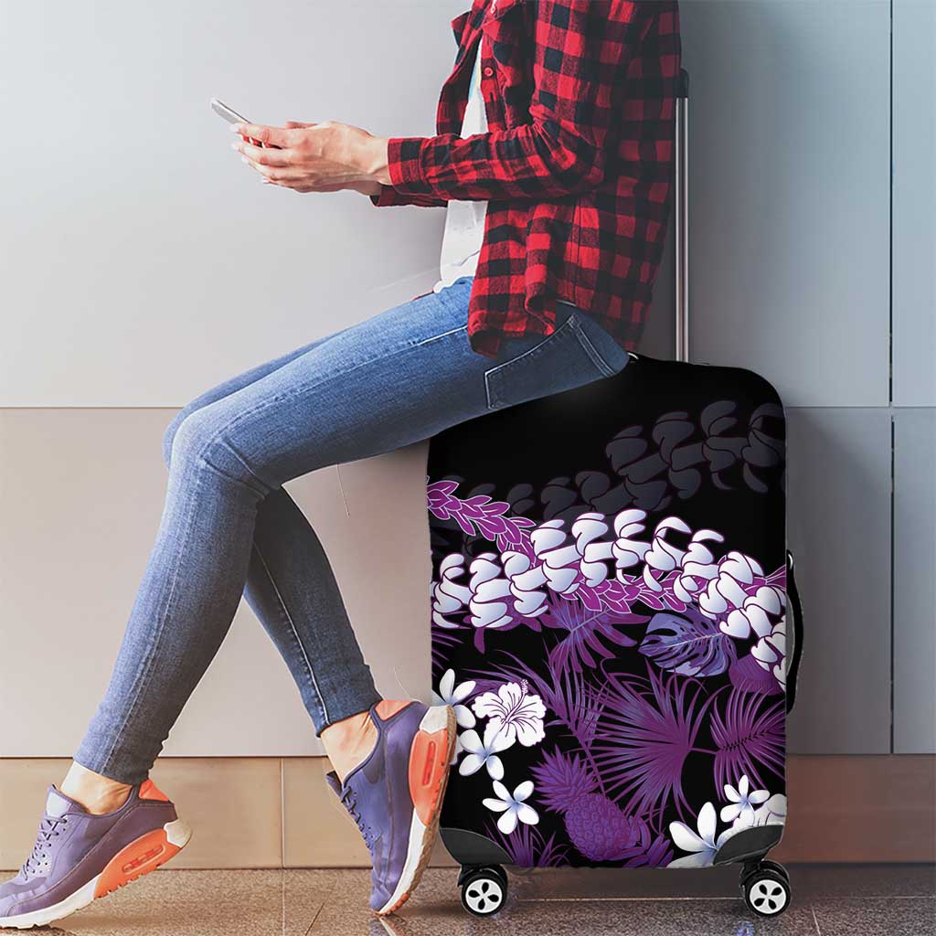 Poni Aloha Hawaii Lei Luggage Cover Tropical Flowers Elegant Vibe LT14 - Polynesian Pride