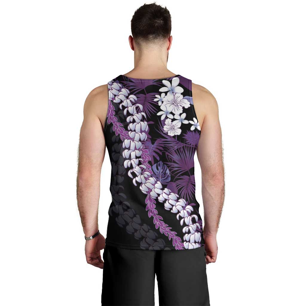 Poni Aloha Hawaii Lei Men Tank Top Tropical Flowers Elegant Vibe LT14 - Polynesian Pride