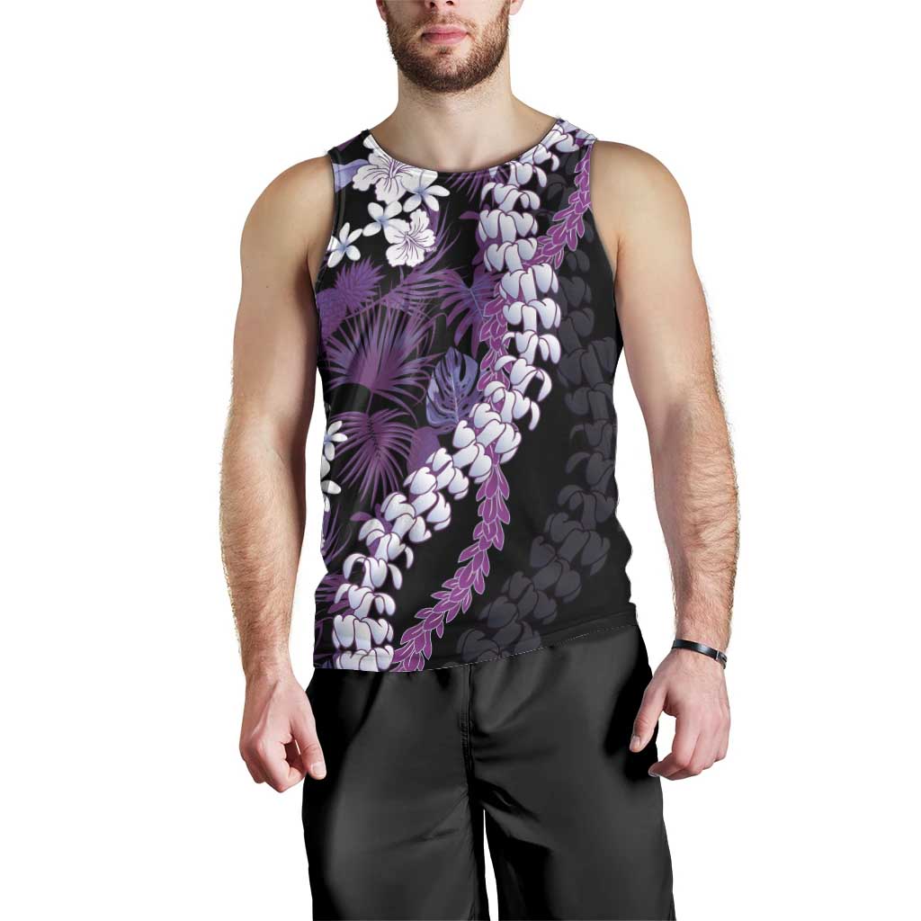 Poni Aloha Hawaii Lei Men Tank Top Tropical Flowers Elegant Vibe LT14 - Polynesian Pride