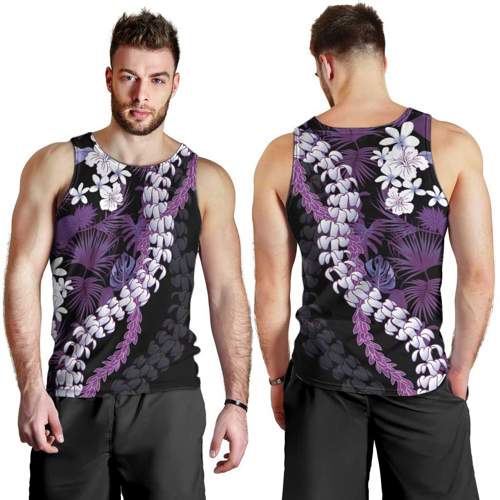 Poni Aloha Hawaii Lei Men Tank Top Tropical Flowers Elegant Vibe LT14 - Polynesian Pride
