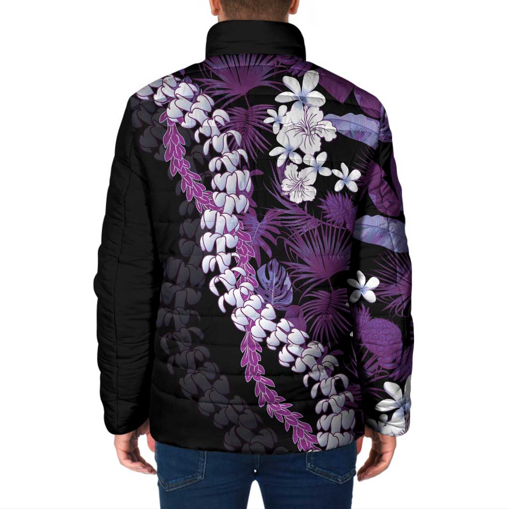 Poni Aloha Hawaii Lei Padded Jacket Tropical Flowers Elegant Vibe LT14 - Polynesian Pride