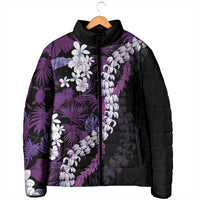 Poni Aloha Hawaii Lei Padded Jacket Tropical Flowers Elegant Vibe LT14 - Polynesian Pride