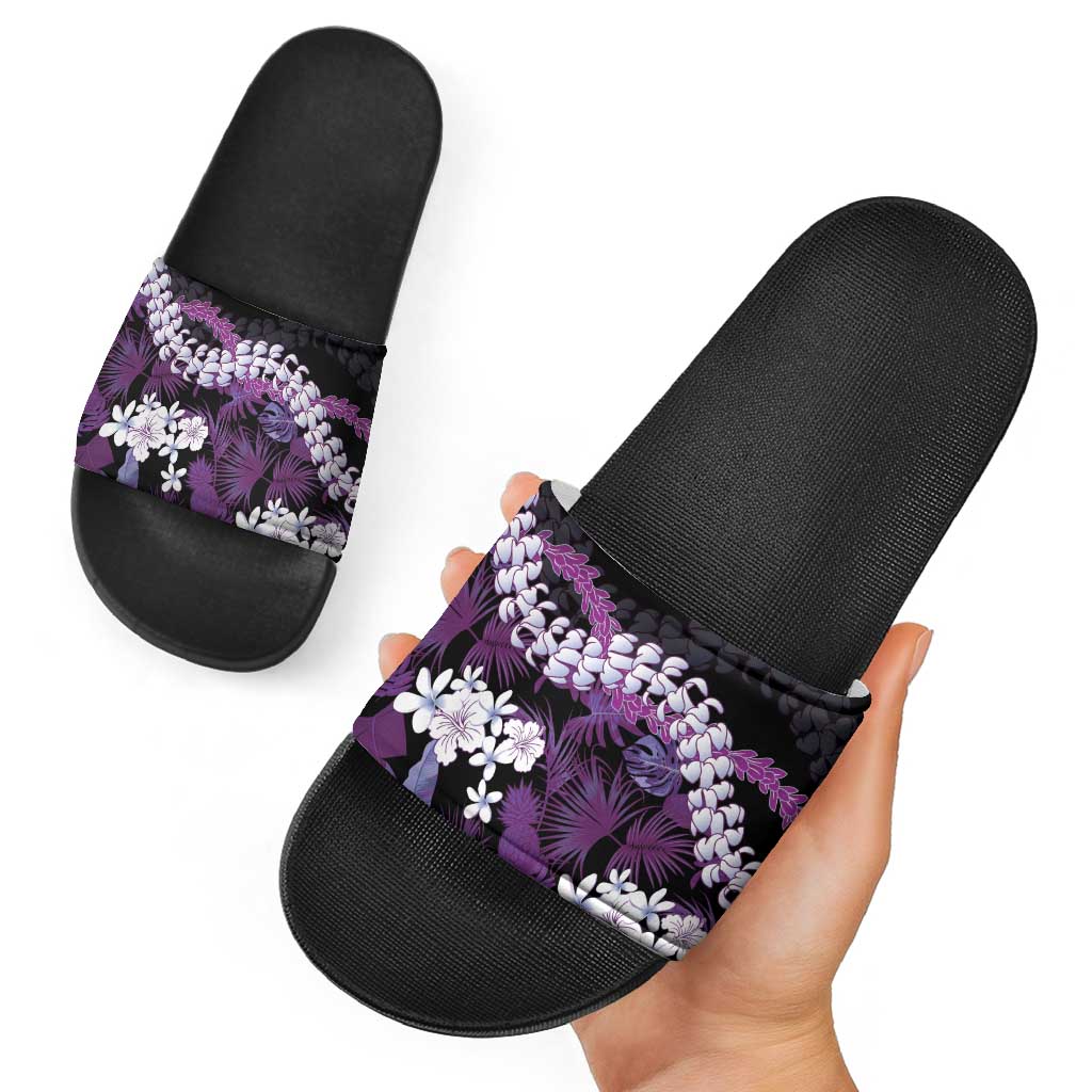 Poni Aloha Hawaii Lei Slide Sandals Tropical Flowers Elegant Vibe LT14 - Polynesian Pride