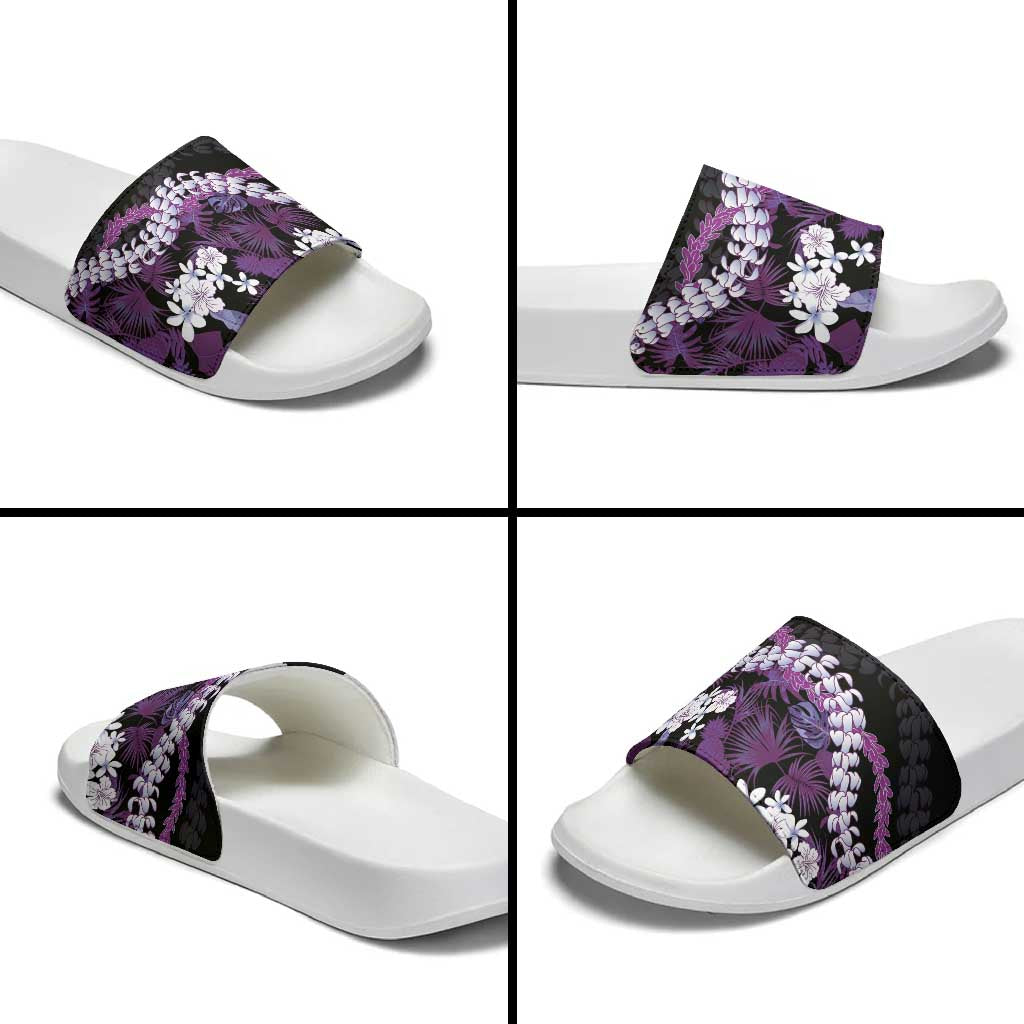 Poni Aloha Hawaii Lei Slide Sandals Tropical Flowers Elegant Vibe LT14 - Polynesian Pride