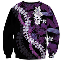 Poni Aloha Hawaii Lei Sweatshirt Tropical Flowers Elegant Vibe LT14 - Polynesian Pride