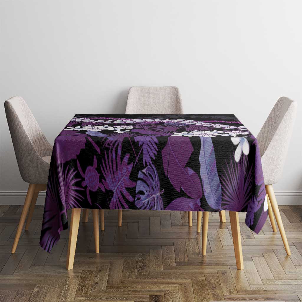 Poni Aloha Hawaii Lei Tablecloth Tropical Flowers Elegant Vibe LT14 - Polynesian Pride