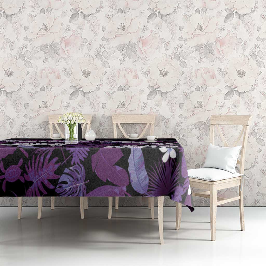 Poni Aloha Hawaii Lei Tablecloth Tropical Flowers Elegant Vibe LT14 - Polynesian Pride