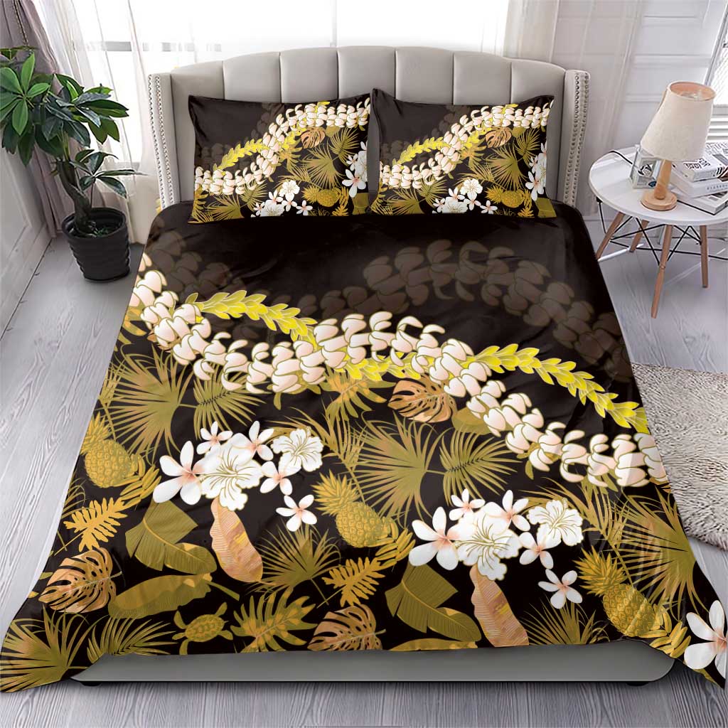 Kula Aloha Hawaii Lei Bedding Set Tropical Flowers Elegant Vibe LT14 - Polynesian Pride